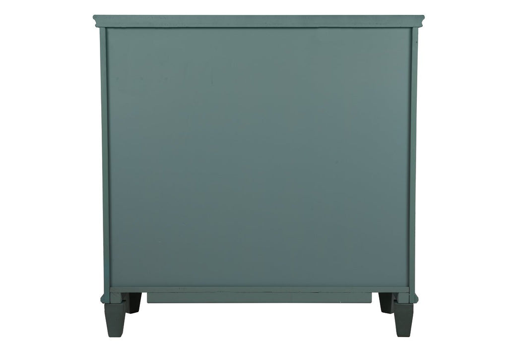 Mirimyn Antique Teal Accent Cabinet - Lara Furniture