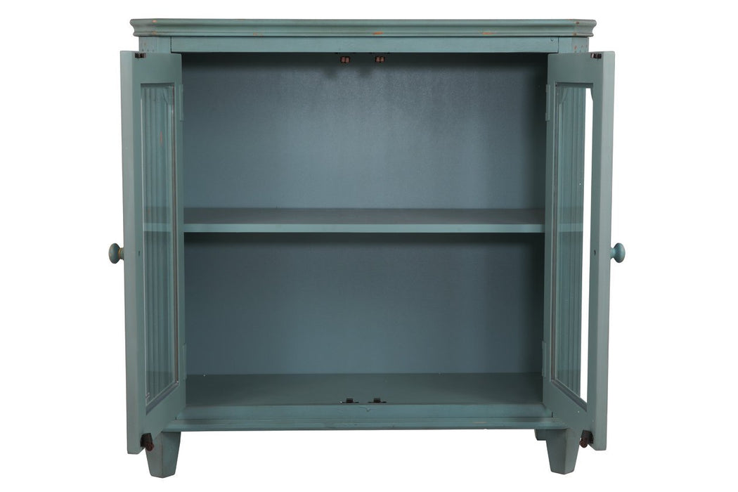 Mirimyn Antique Teal Accent Cabinet - Lara Furniture