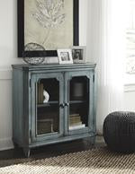 Mirimyn Antique Teal Accent Cabinet - Lara Furniture