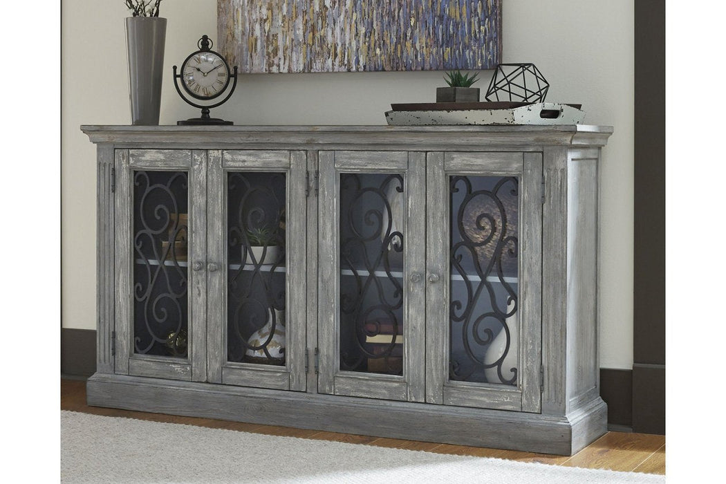 Mirimyn Antique Gray Accent Cabinet - Lara Furniture