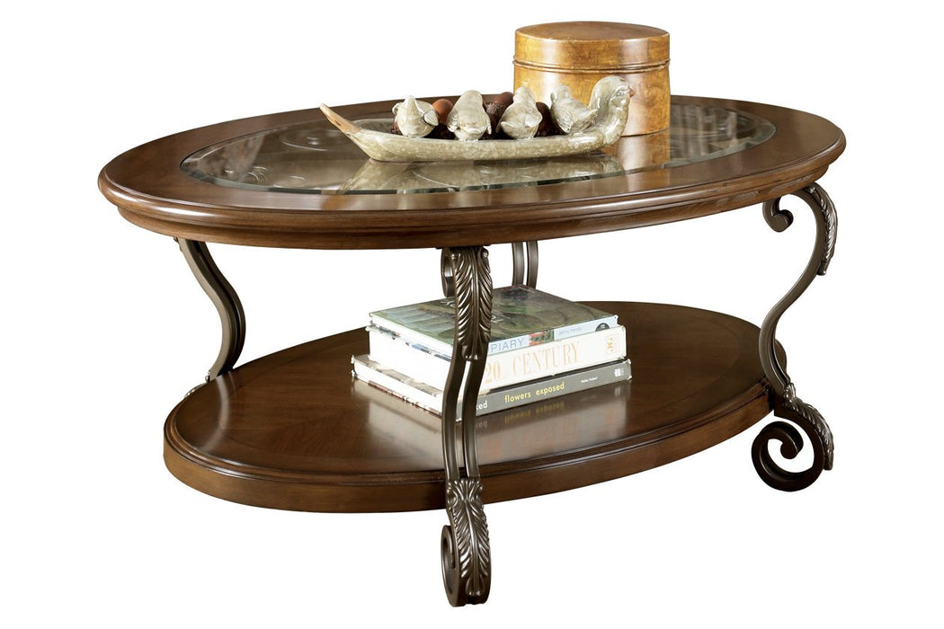 Nestor Medium Brown Coffee Table - Lara Furniture