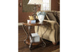 Nestor Medium Brown End Table - Lara Furniture