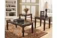 North Shore Dark Brown Table (Set of 3) - Lara Furniture