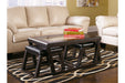 Kelton Espresso Coffee Table with Nesting Stools - Lara Furniture