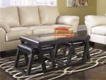 Kelton Espresso Coffee Table with Nesting Stools - Lara Furniture