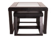 Kelton Espresso Coffee Table with Nesting Stools - Lara Furniture
