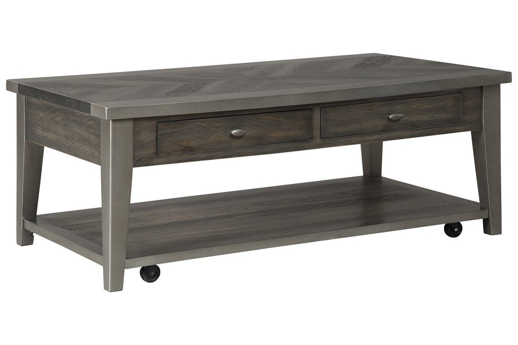 Branbury Grayish Brown Coffee Table - Lara Furniture