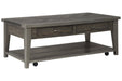 Branbury Grayish Brown Coffee Table - Lara Furniture