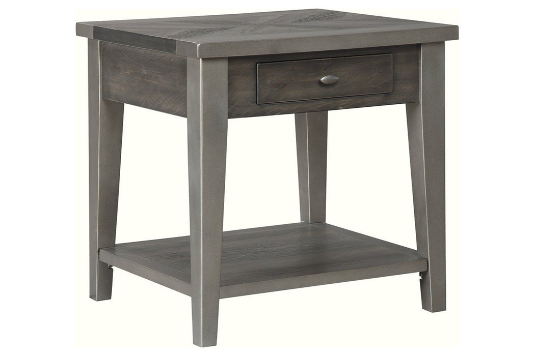 Branbury Grayish Brown End Table - Lara Furniture