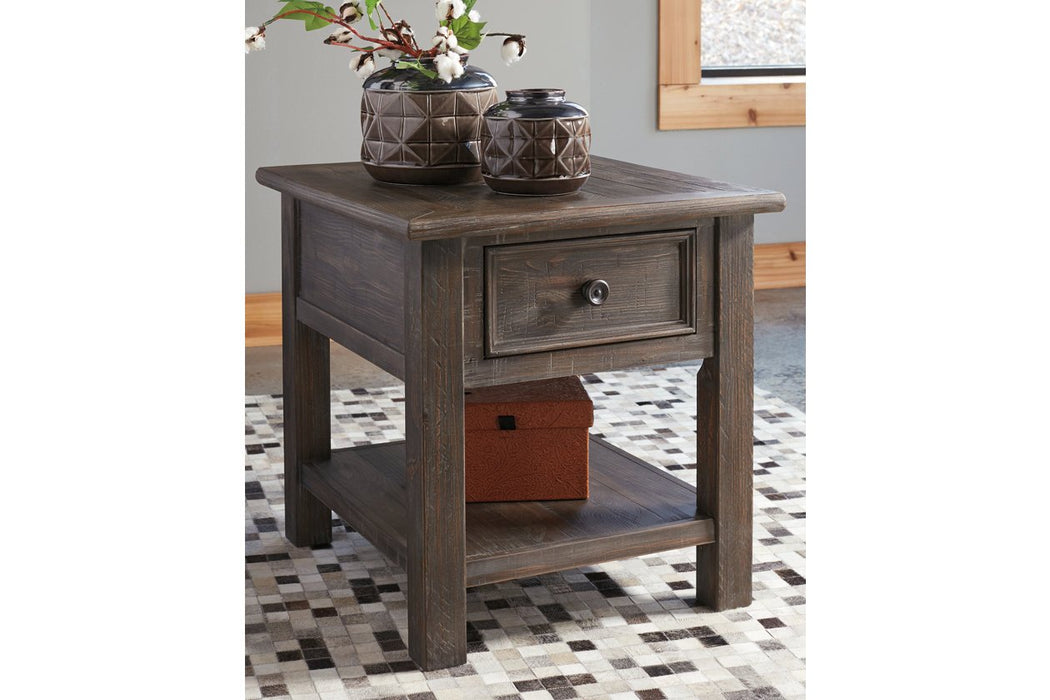 Wyndahl Rustic Brown End Table - Lara Furniture