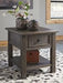 Wyndahl Rustic Brown End Table - Lara Furniture