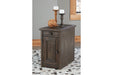 Wyndahl Rustic Brown Chairside End Table - Lara Furniture