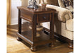 Porter Rustic Brown Chairside End Table - Lara Furniture