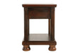 Porter Rustic Brown Chairside End Table - Lara Furniture