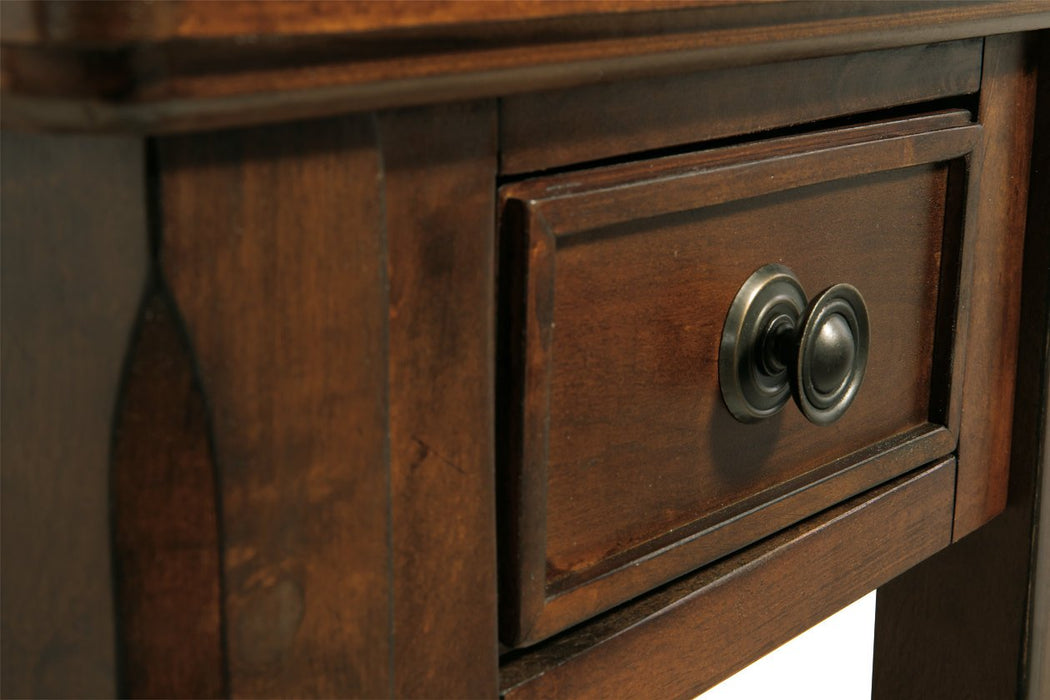 Porter Rustic Brown Chairside End Table - Lara Furniture