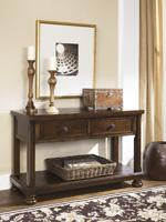 Porter Rustic Brown Sofa/Console Table - Lara Furniture