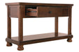 Porter Rustic Brown Sofa/Console Table - Lara Furniture