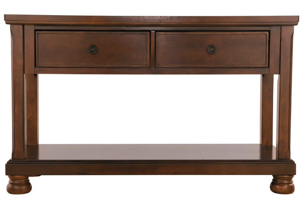 Porter Rustic Brown Sofa/Console Table - Lara Furniture