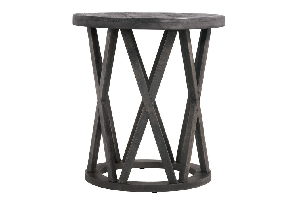 Sharzane Grayish Brown End Table - Lara Furniture