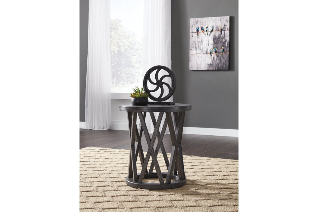 Sharzane Grayish Brown End Table - Lara Furniture