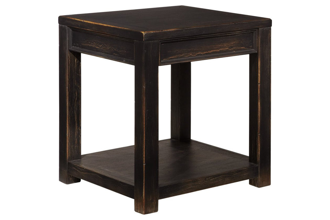 Gavelston Black End Table - Lara Furniture