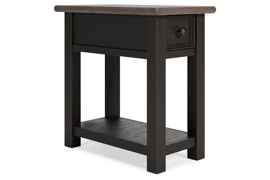 Tyler Creek Two-tone Chairside End Table - Lara Furniture