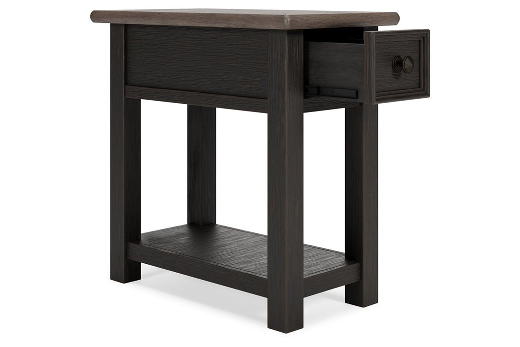 Tyler Creek Two-tone Chairside End Table - Lara Furniture