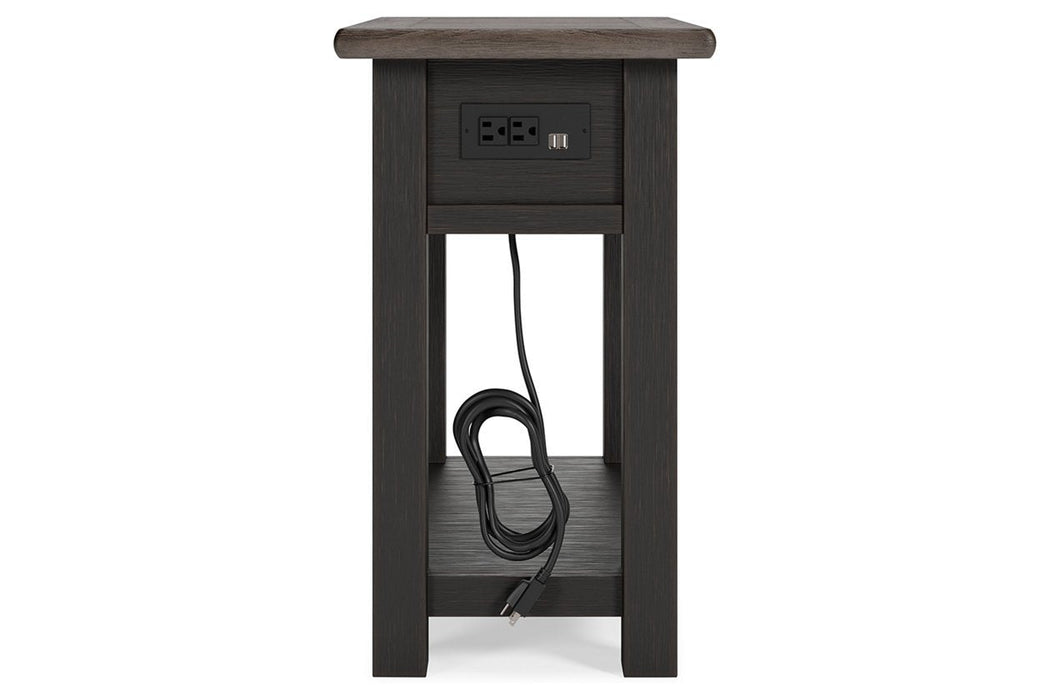 Tyler Creek Two-tone Chairside End Table - Lara Furniture