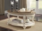 Realyn White/Brown Coffee Table - Lara Furniture