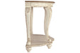 Realyn White/Brown Sofa Table - Lara Furniture