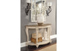 Realyn White/Brown Sofa Table - Lara Furniture