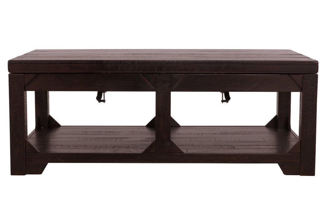 Rogness Rustic Brown Coffee Table with Lift Top - Lara Furniture