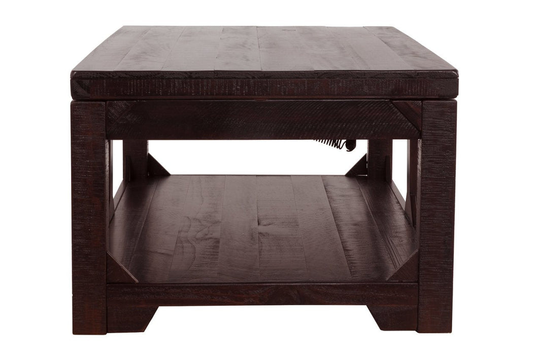 Rogness Rustic Brown Coffee Table with Lift Top - Lara Furniture