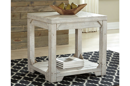 Fregine Whitewash End Table - Lara Furniture