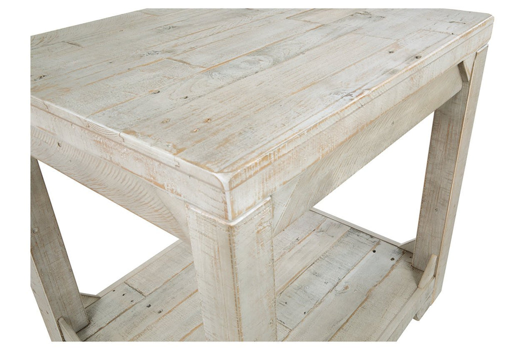 Fregine Whitewash End Table - Lara Furniture