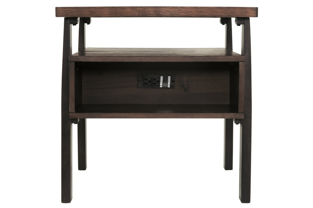 Vailbry Brown End Table - Lara Furniture