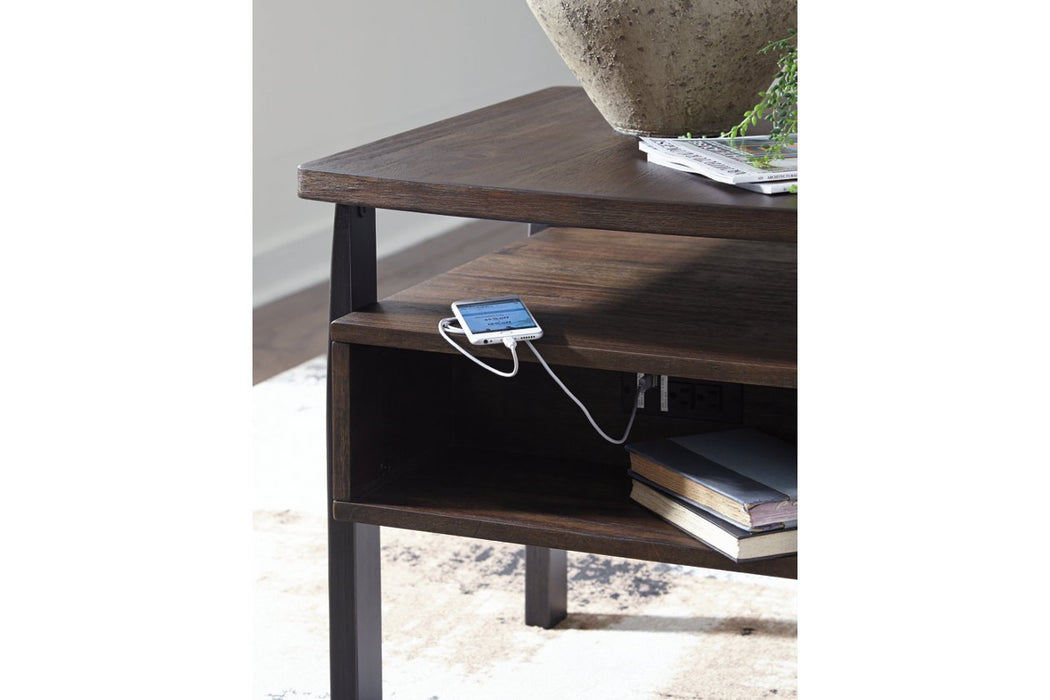 Vailbry Brown End Table - Lara Furniture