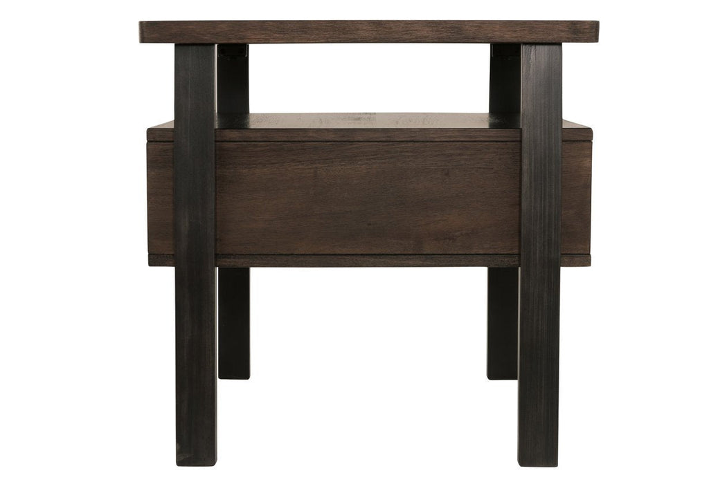 Vailbry Brown End Table - Lara Furniture