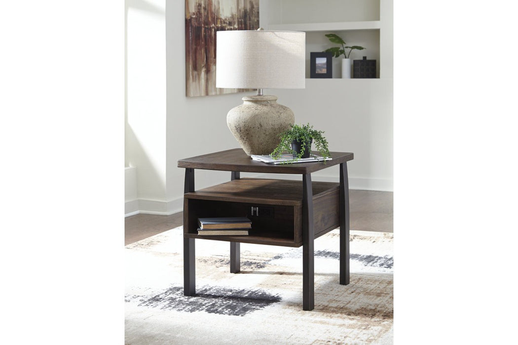 Vailbry Brown End Table - Lara Furniture