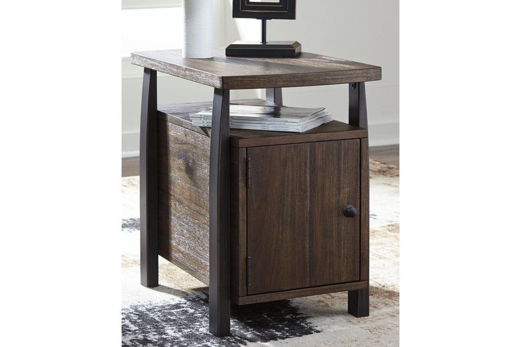 Vailbry Brown Chairside End Table - Lara Furniture