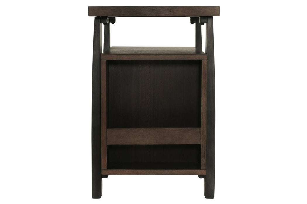 Vailbry Brown Chairside End Table - Lara Furniture