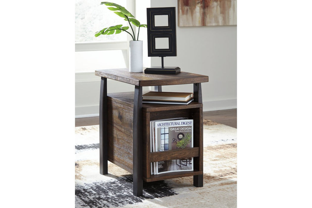 Vailbry Brown Chairside End Table - Lara Furniture