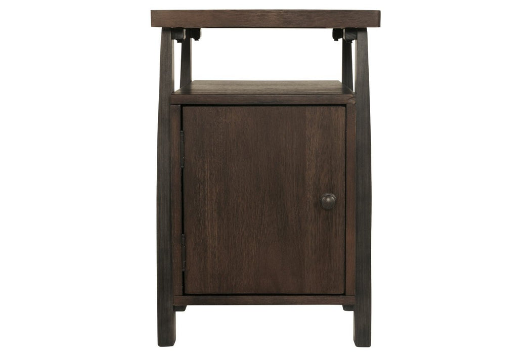 Vailbry Brown Chairside End Table - Lara Furniture