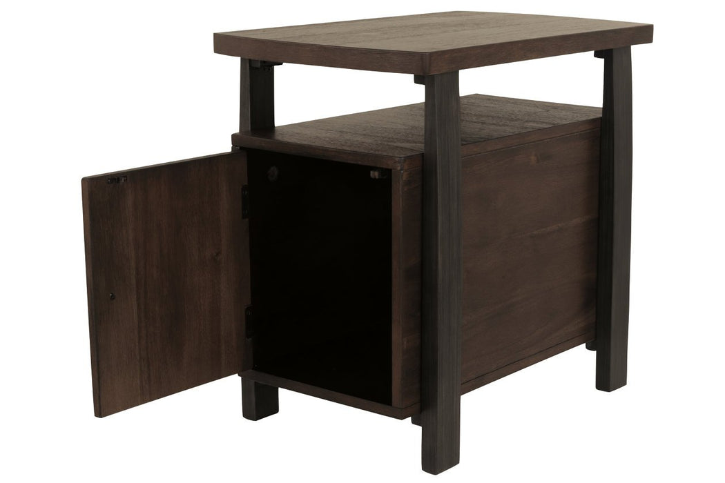 Vailbry Brown Chairside End Table - Lara Furniture