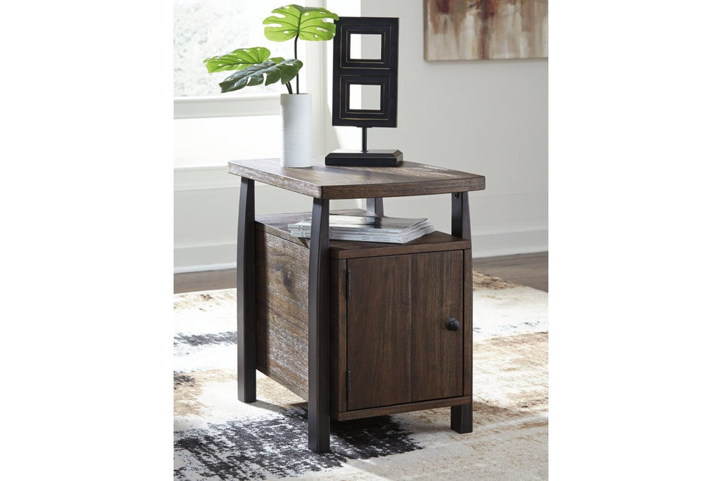 Vailbry Brown Chairside End Table - Lara Furniture