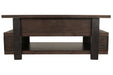 Vailbry Brown Coffee Table with Lift Top - Lara Furniture