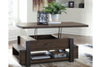 Vailbry Brown Coffee Table with Lift Top - Lara Furniture