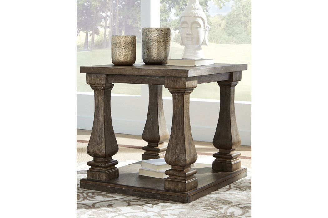 Johnelle Gray End Table - Lara Furniture