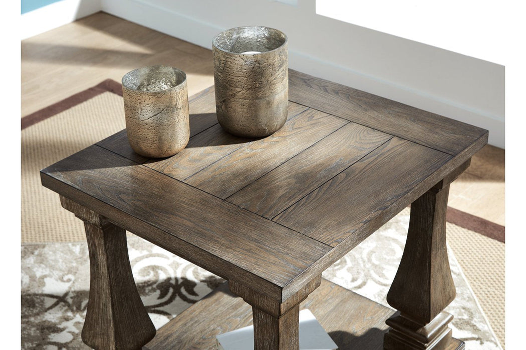 Johnelle Gray End Table - Lara Furniture