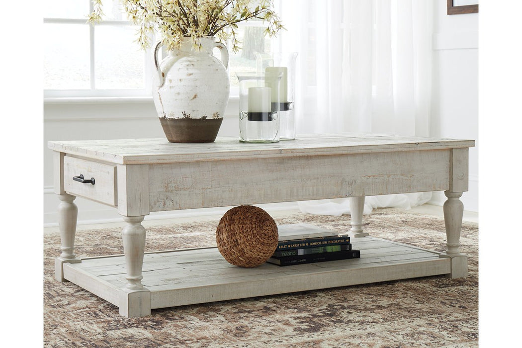 Shawnalore Whitewash Coffee Table - Lara Furniture